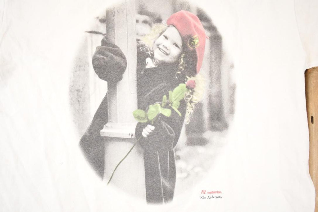 Vintage 1990s Kim Anderson Cute Photo Souvenir Travel T-Shirt Women's M