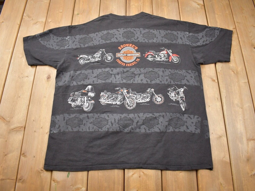 Vintage 1992 Harley Davidson Motorcycles Graphic T-Shirt