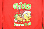 Vintage 1990s Tweety Bird Christmas Graphic Crewneck Sweatshirt