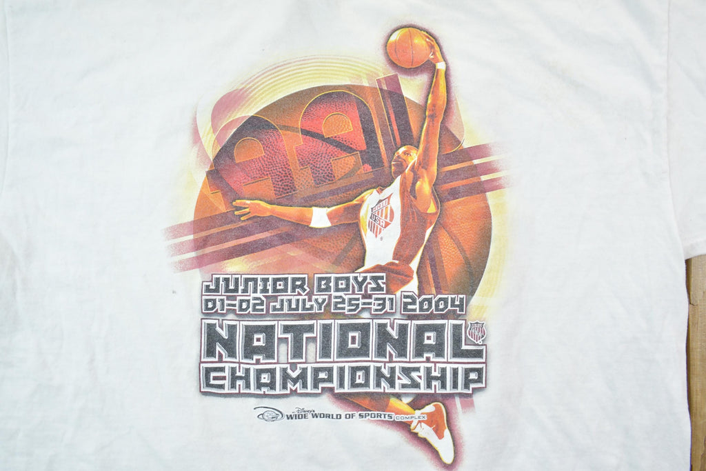 Vintage 2004 Junior Boys National Championship Disney Sports T-Shirt