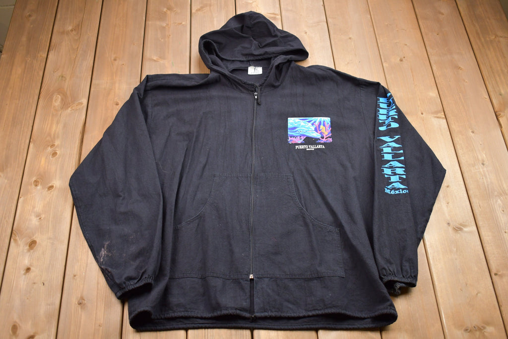 Vintage Puerto Vallarta Mexico 90s Full Zip Hoodie