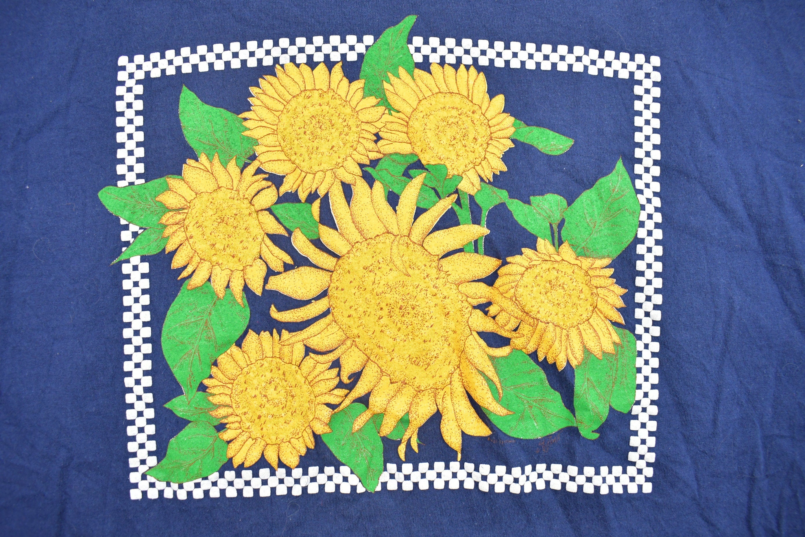 Vintage 1990s Sunflower Graphic T Shirt