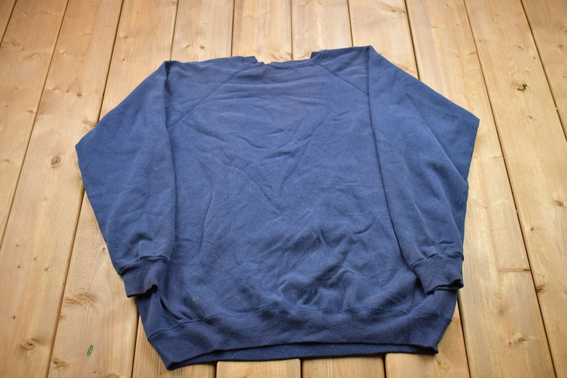 Vintage 1990s Blank Navy Blue Crewneck Sweatshirt