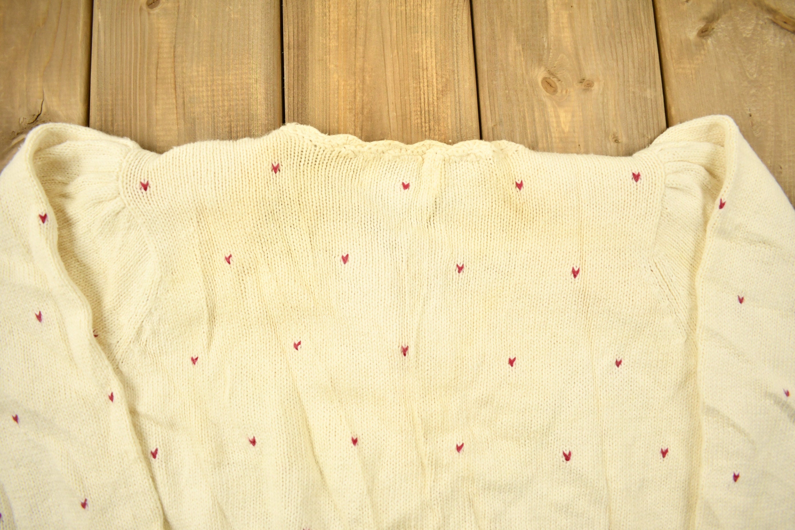 Vintage 1990s Floral Embroidered Cardigan Sweater