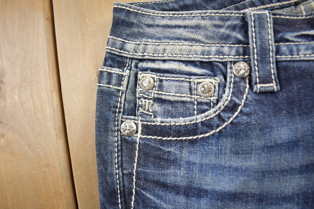 Vintage Y2K Miss Me Bedazzled Low Rise Jeans Size 26x31
