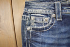 Vintage Y2K Miss Me Bedazzled Low Rise Jeans Size 26x31