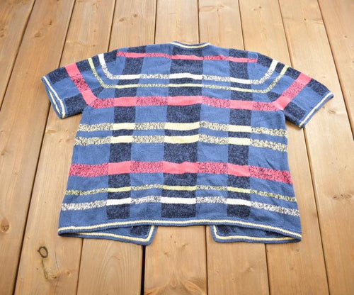 Vintage 1990s Christopher & Banks Knit Cardigan Short Sleeve Sweater