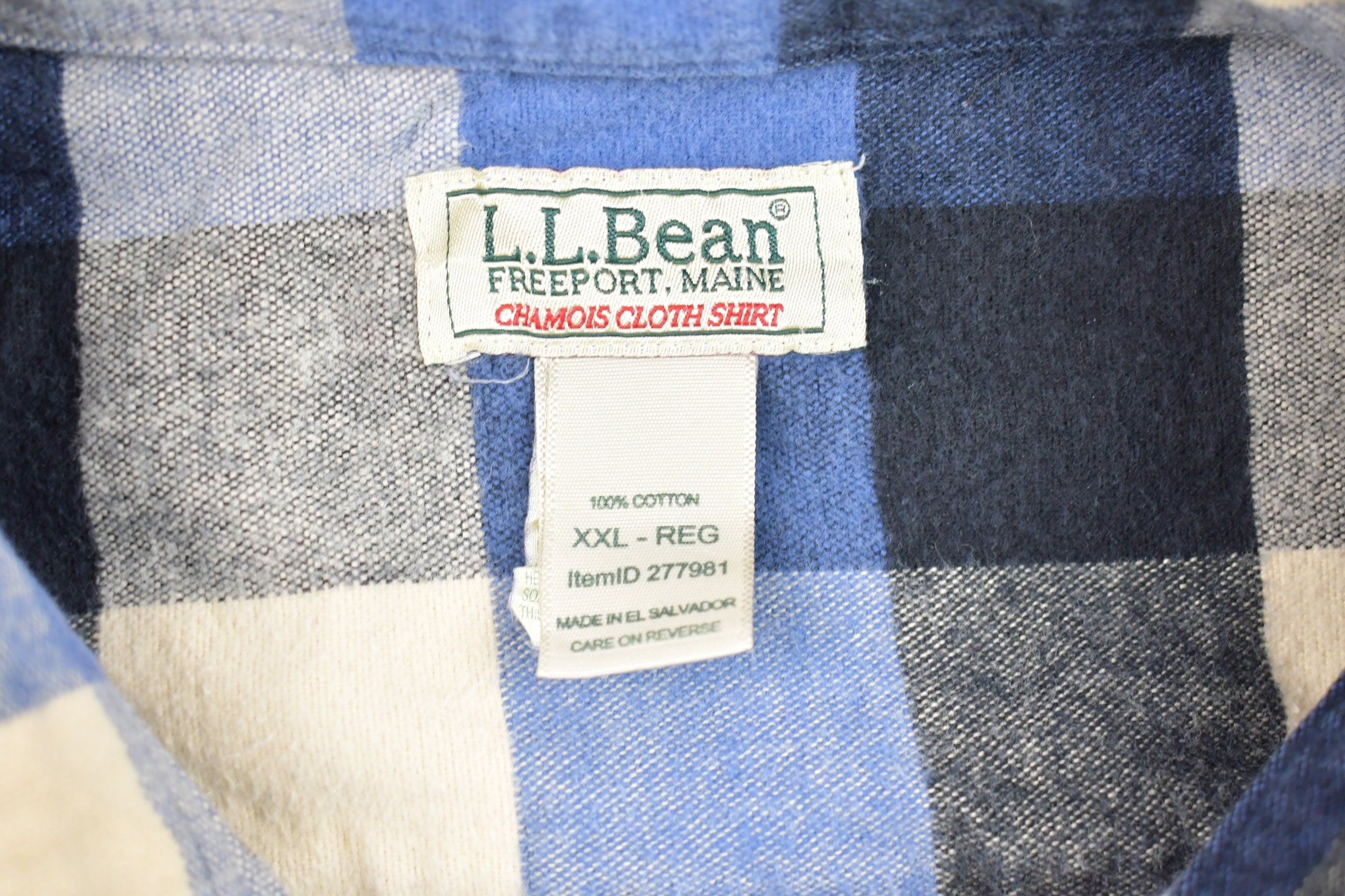 Vintage 1990s LL Bean Plaid Button Up Shirt