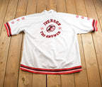 Vintage 1990s Allen Iverson Reebok Embroidered Basketball Warm Up Graphic T-Shirt Made In USA