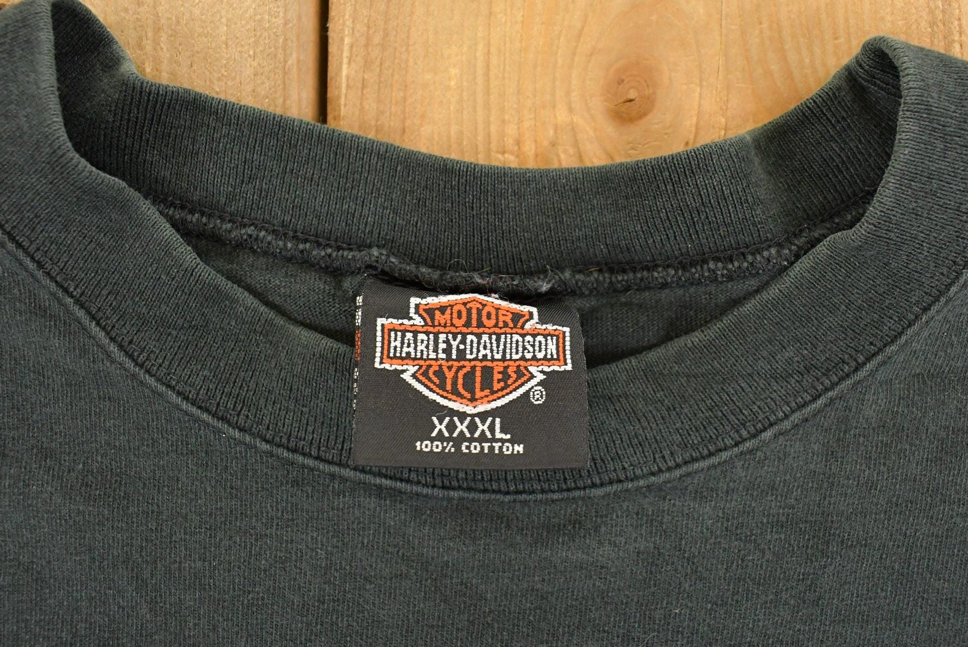 Vintage 1990s Harley Davidson Motorcycles Long Sleeve T-Shirt Men's 3XL