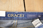Vintage Deadstock Y2K Grace In LA Bedazzled Bootcut Low Rise Jeans Women's Size 26 x 32