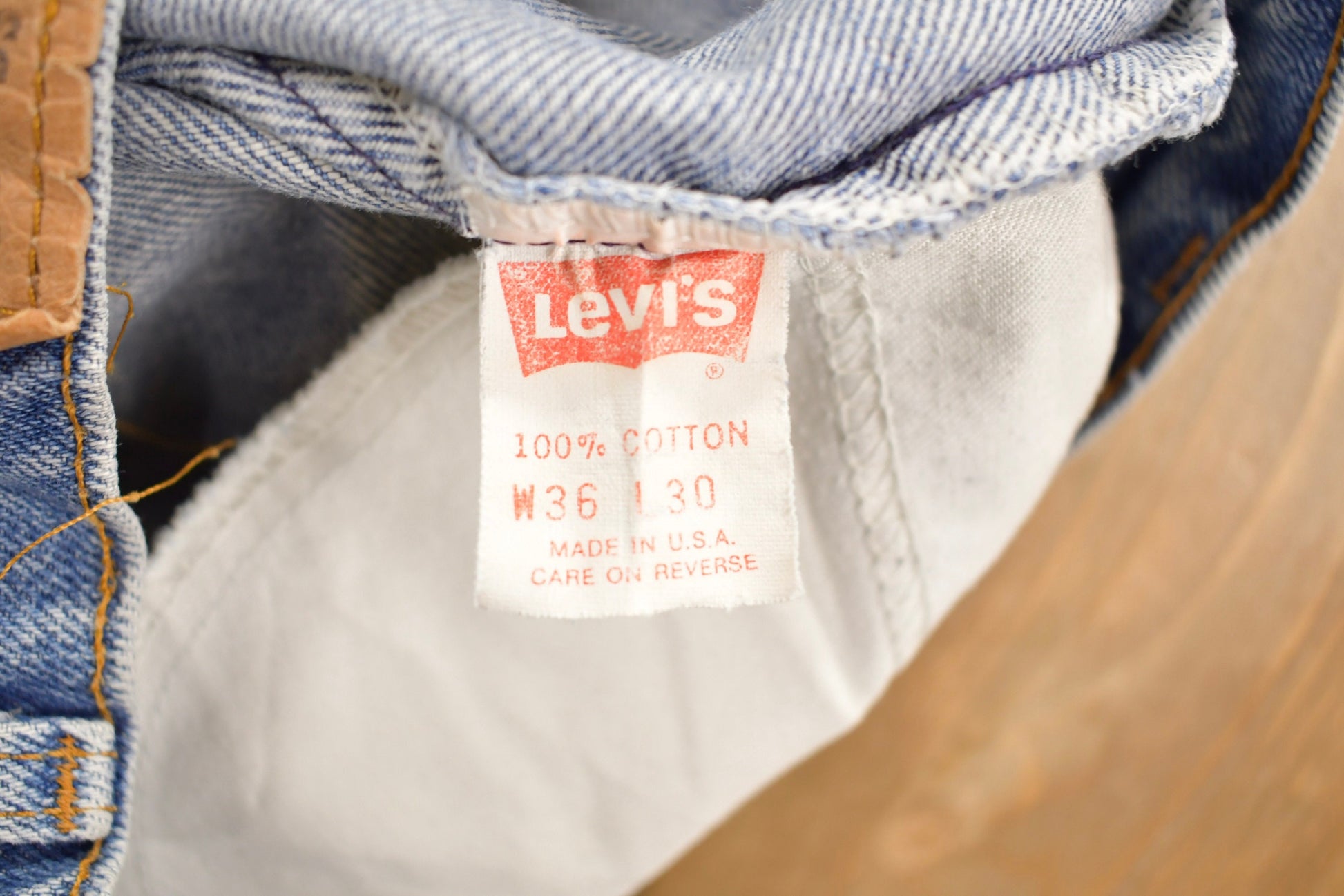 Vintage 1980s Levi's Orange Tab Jeans Size 34 x 26.5