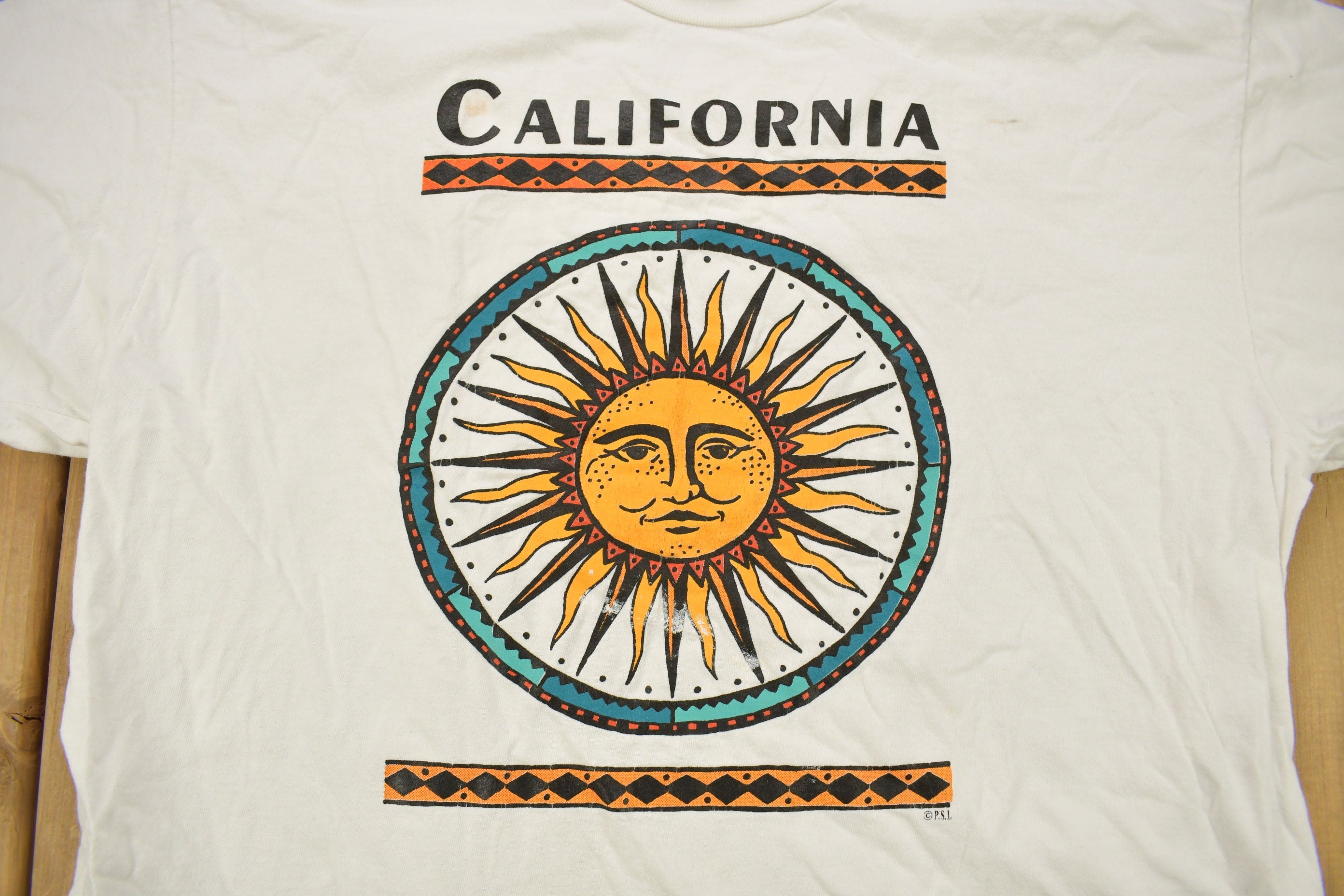 Vintage 1990s California Sun Graphic Souvenir T Shirt