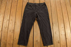 Vintage 1990s Lee Black Denim Straight Leg Jeans Size 36 x 29