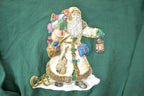 Vintage 1990s Saint Nicolas Cute Santa Crewneck Sweater