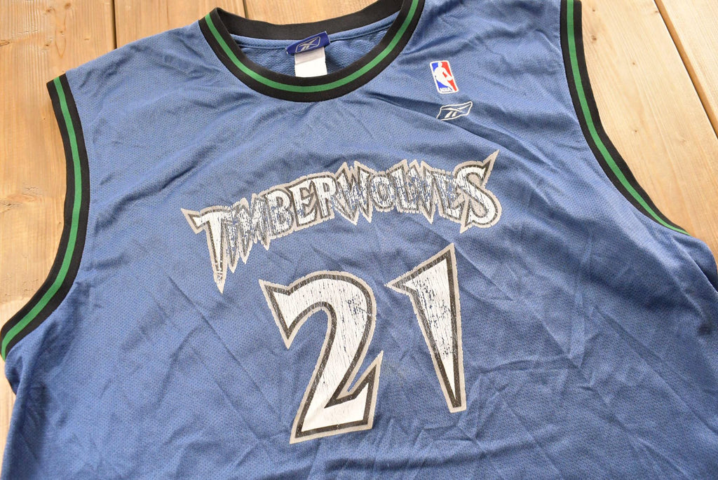 Vintage Y2K Reebok Minnesota Timberwolves NBA Kevin Garnett Basketball Jersey Mens M / 2000s Sportswear/ 00s Jersey / Streetwear