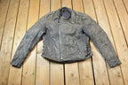 Vintage 1990s Leather Biker Jacket Made In USA