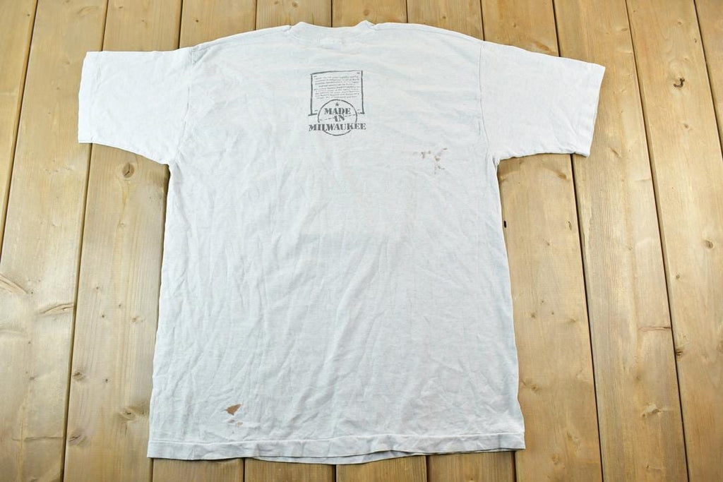 Vintage 1990s Milwaukee Tailgators Single Stitch Cartoon T-Shirt / 90s Vintage Souvenir Tee / Rare Vacation Tee / Summer Shirt Made In USA