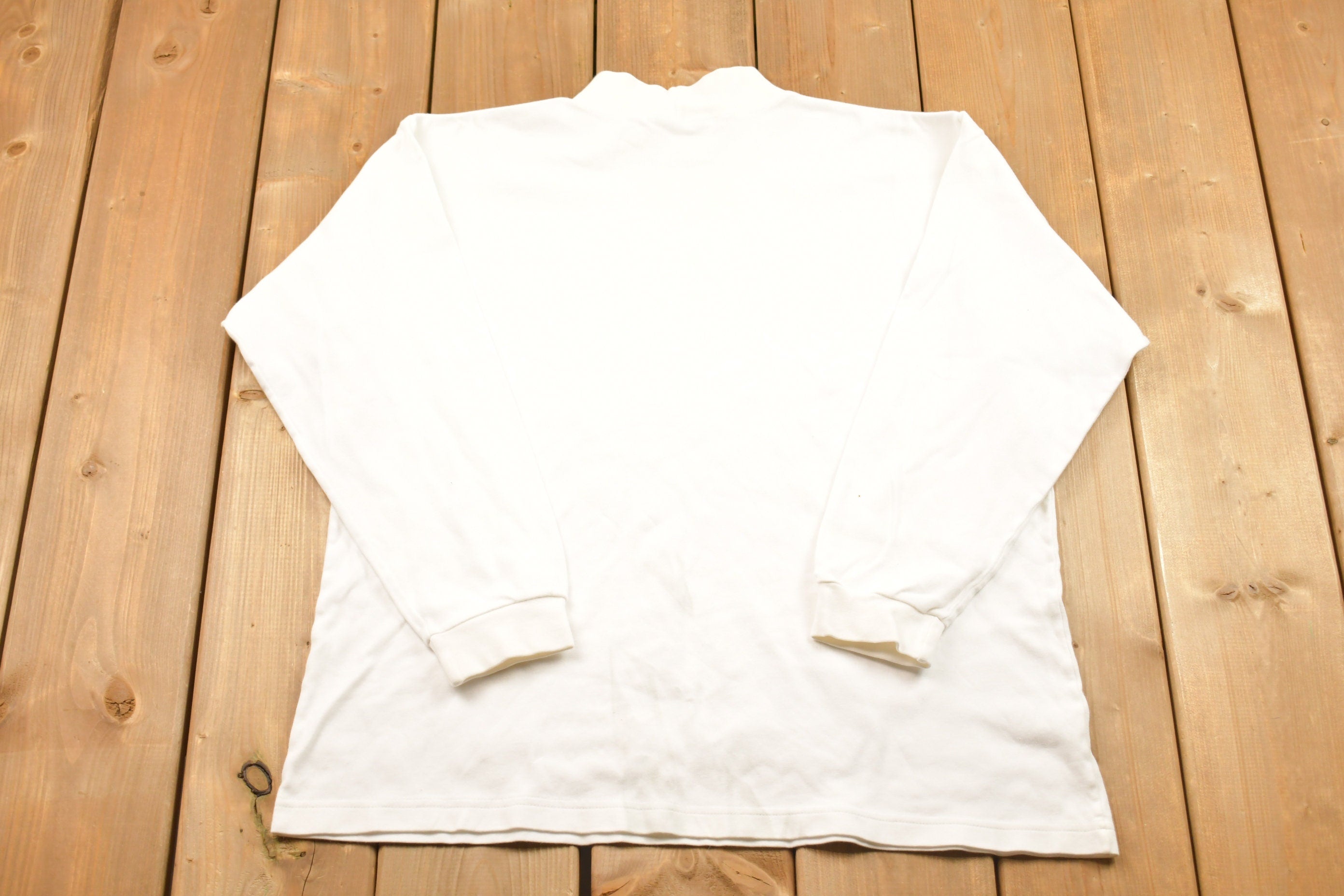 Vintage 1990s Cute Crewneck Mock Neck Sweater