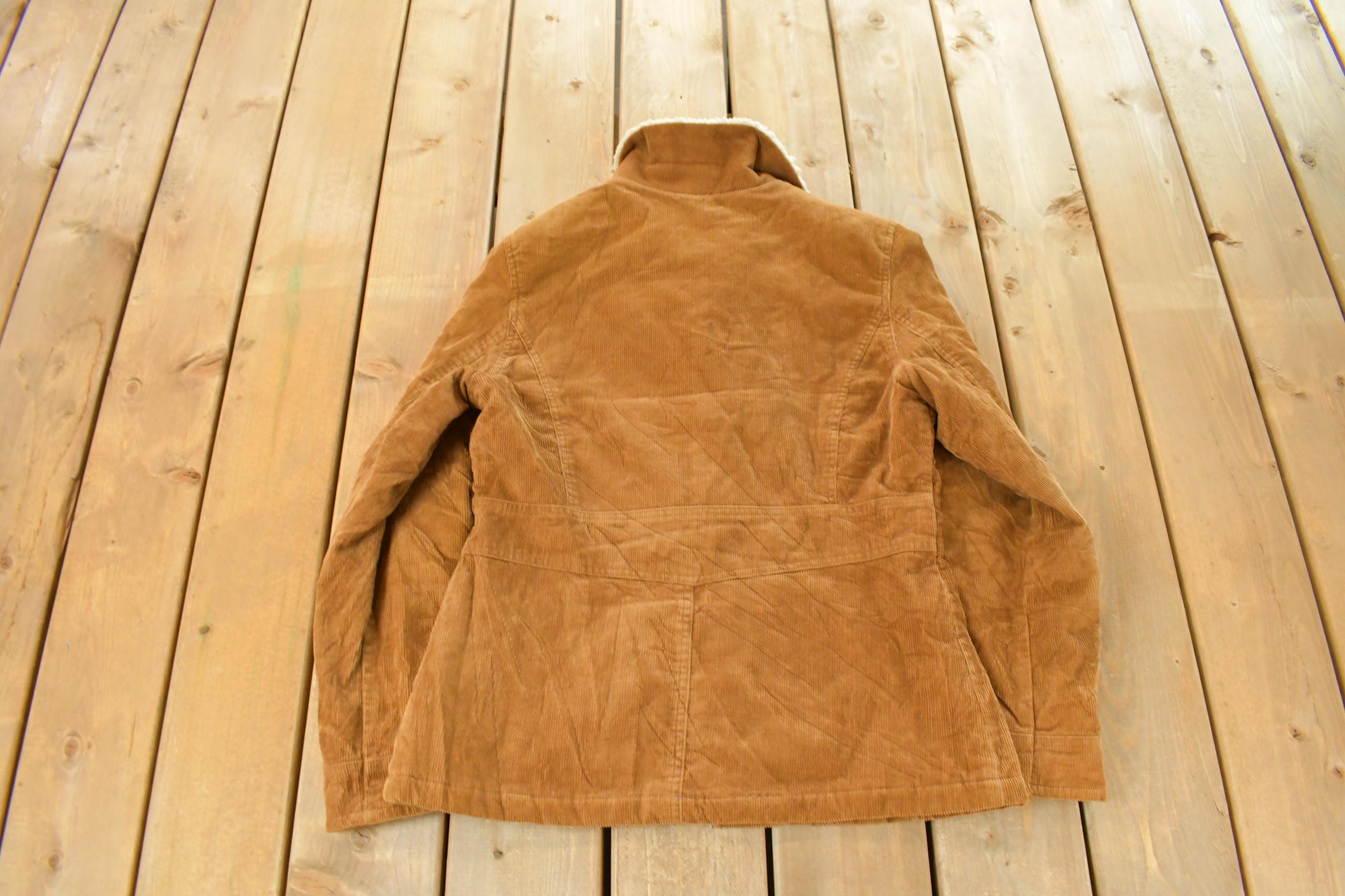 Vintage 1990s North Crest Corduroy Sherpa Lined Jacket Women's Medium
