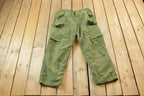 Vintage 1971 OG 107 Military Cargo Field Trousers Size 32 x 31