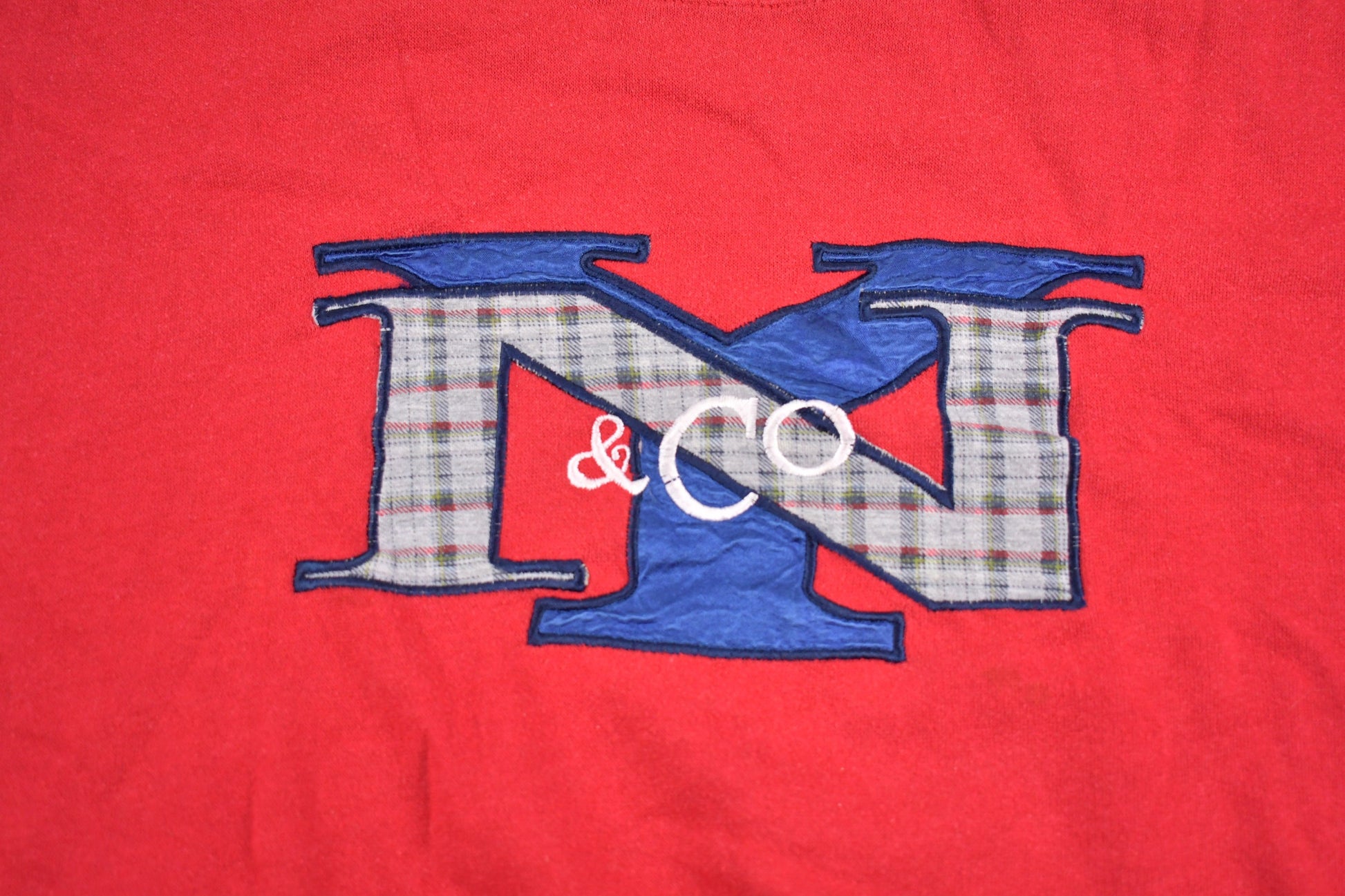 Vintage 1980s NY & Co Plaid Embroidered Crewneck Sweatshirt
