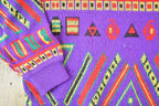 Vintage 1990s Snap By Knit Set Abstract Pattern Crewneck Sweater Mens L