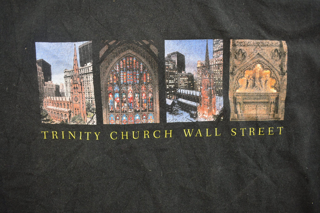 Vintage 1990s Trinity Church Wall Street Graphic T Shirt  Vintage T Shirt  Streetwear  Graphic Tee  Made In USA
