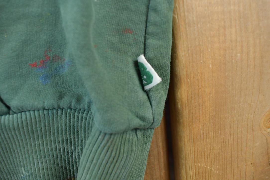 Vintage 1990s Boca Authentic Distressed Cropped Sleeve Crewneck Sweatshirt