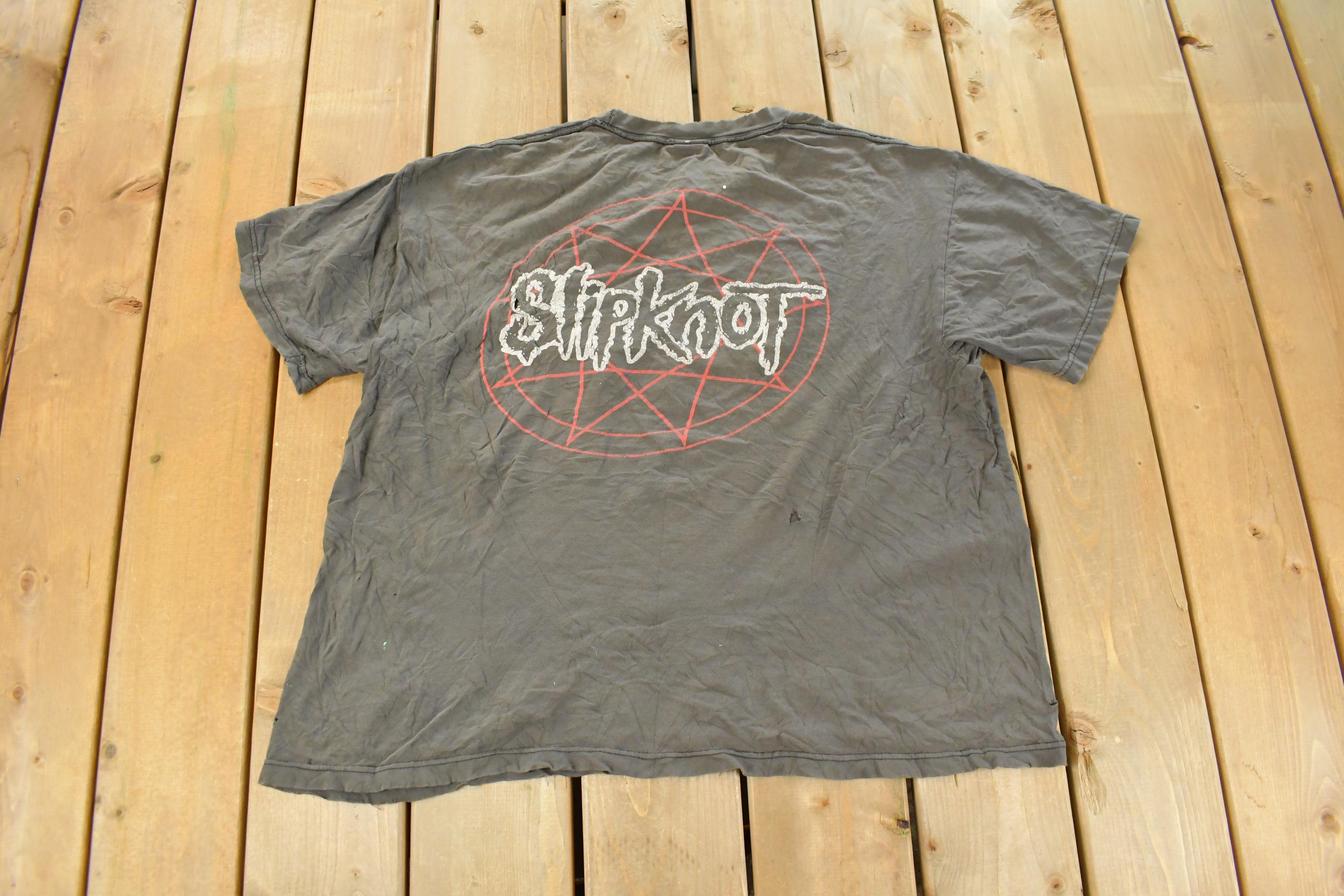 Vintage Y2K Thrashed Slipknot All Over Print Band Tee Men's XL / AOP / Heavy Metal Shirt / Rock Tee / Vintage Band Tee / Distressed
