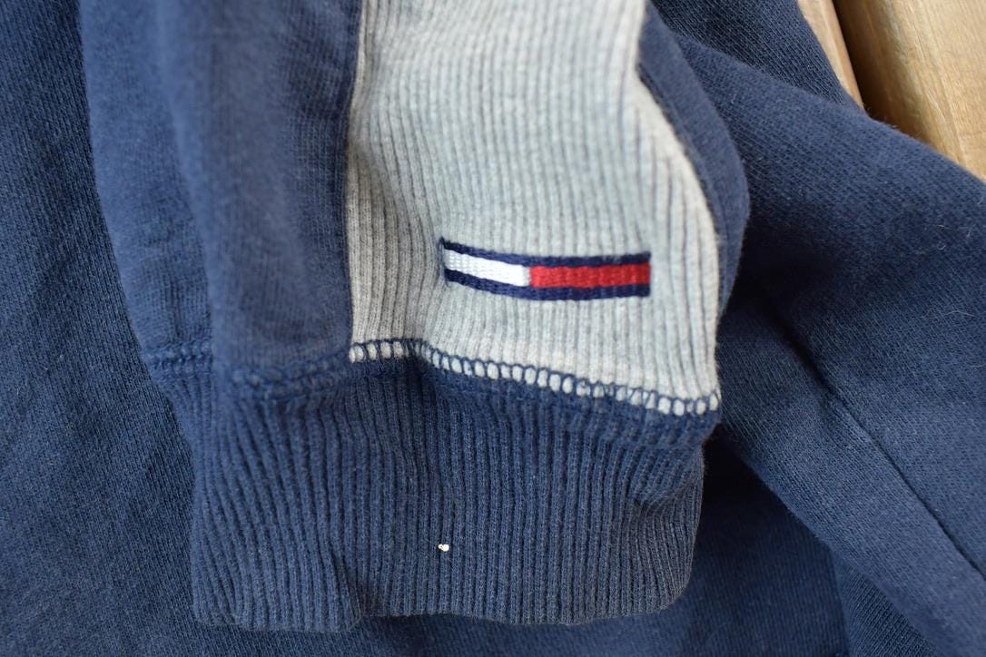 Vintage 1990s Tommy Hilfiger Quarter Button Crewneck Sweatshirt