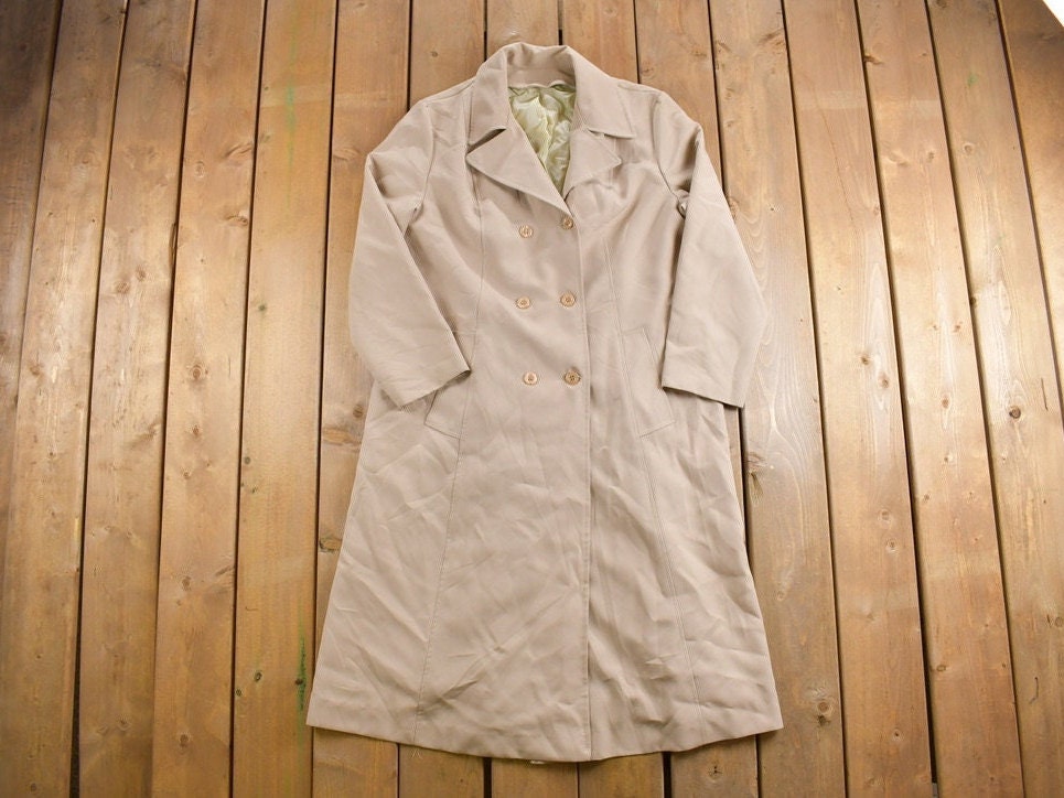 Vintage 1990s All Weather Full Length Trench Coat