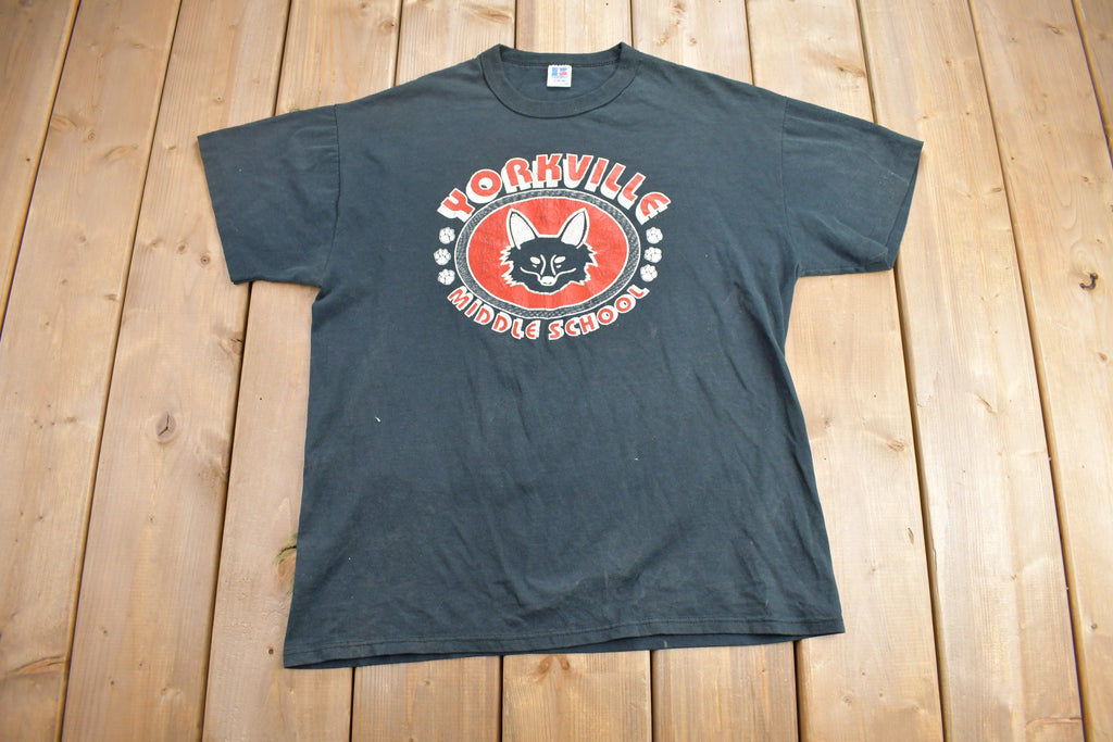 Vintage 1990s Yorkville Middle School Graphic T Shirt