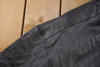 Vintage 1990s Full Length Black Leather Trench Coat