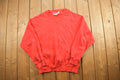 Vintage 1990s Russell Athletics Blank Red Crewneck Sweatshirt
