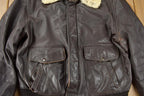 Vintage 1980s Leather Men's Flyer's Jacket Made In USA