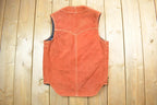 Vintage 1960s Suede Leather Womens Vest
