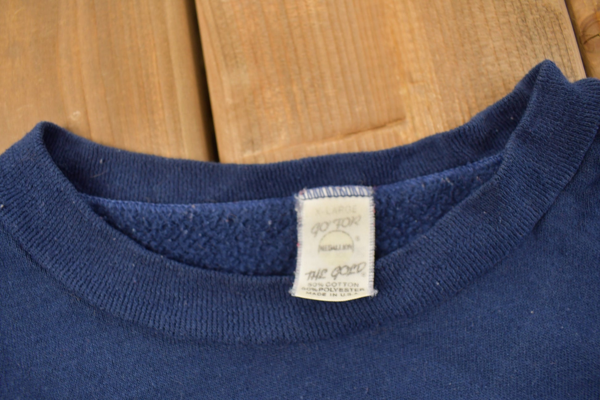 Vintage 1990s Blank Navy Crewneck Sweatshirt