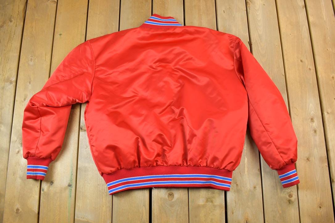 Vintage 1980s BK JB Baltimore Orioles Satin Snap Button MLB Baseball Jacket