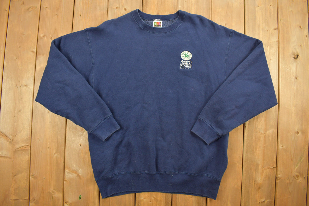 Vintage 1990s Neuro Science Group Graphic Service Crewneck Sweatshirt
