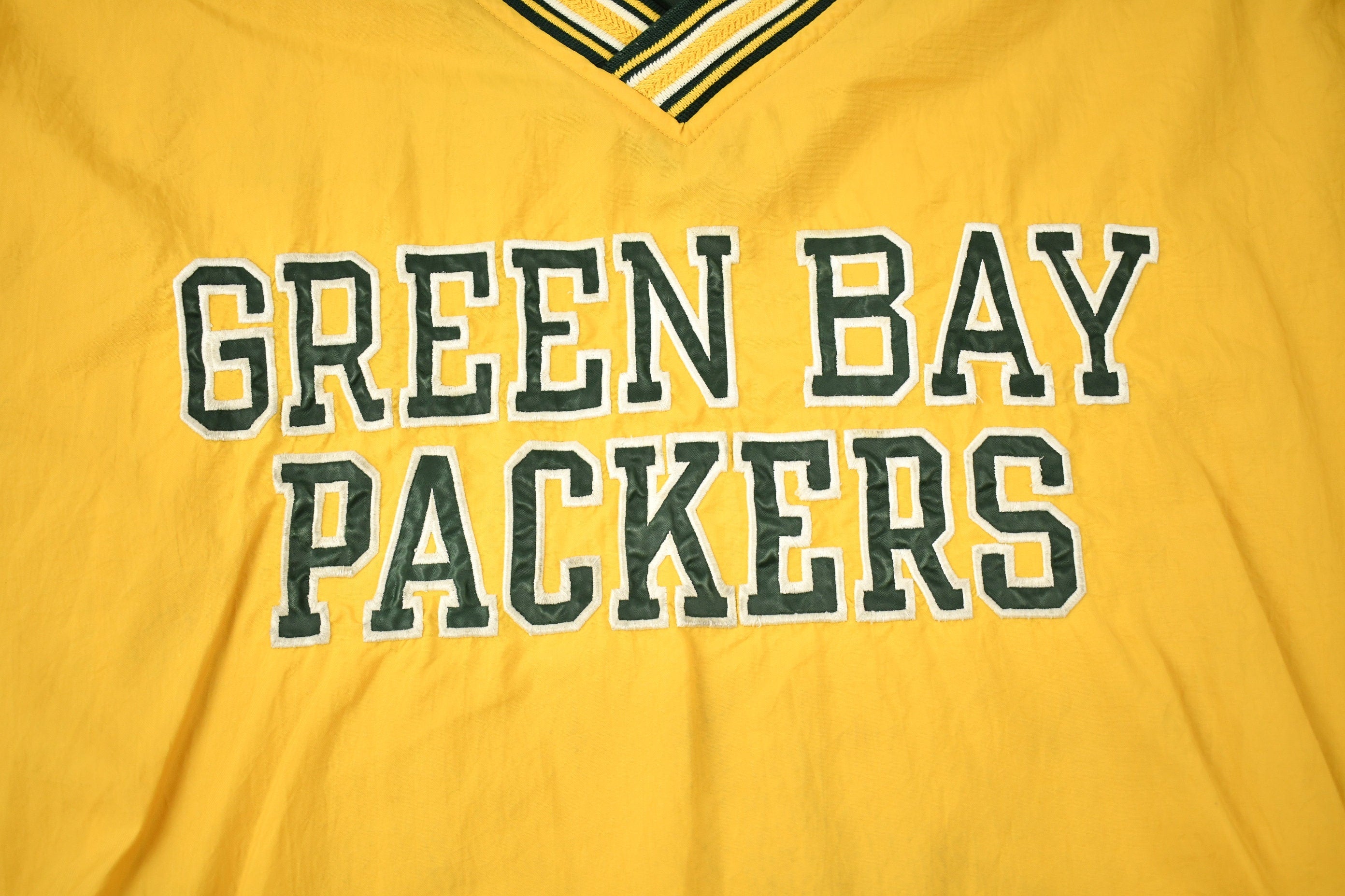Vintage 1990s Green Bay Packers NFL Pro Line Champion Pullover Windbreaker Jacket