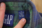 Vintage 1990s GAP Plaid Flannel Button Up Shirt - Medium