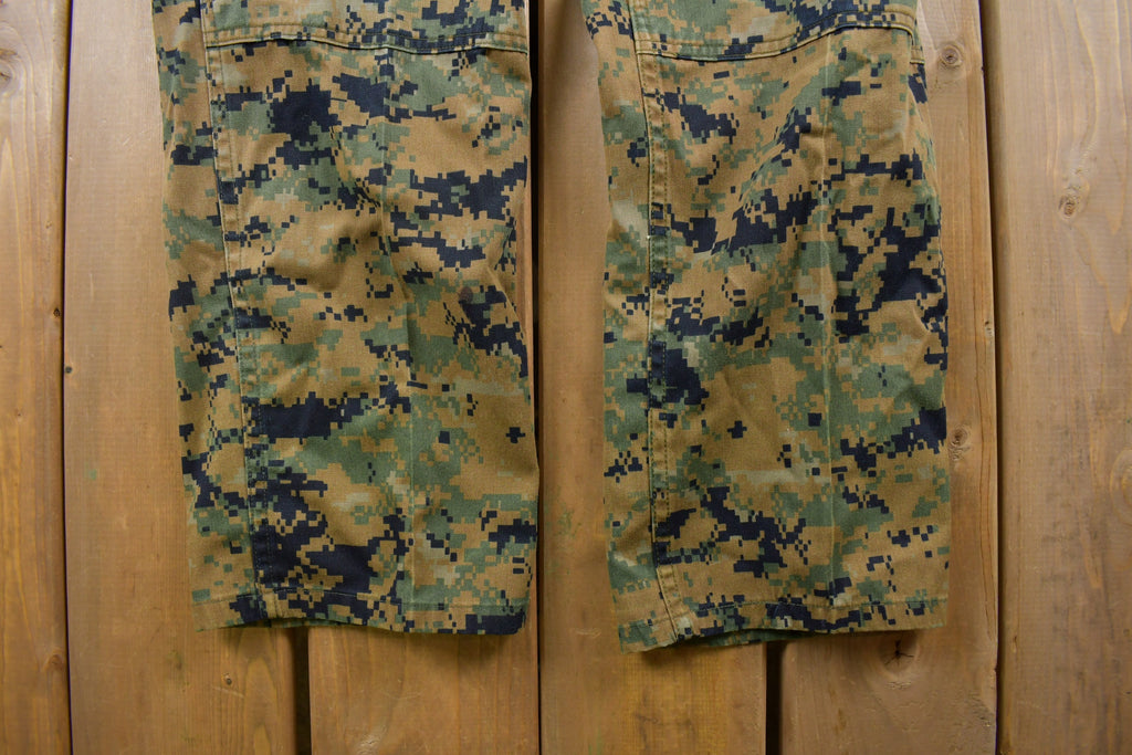 Vintage Military Digital Woodland Camouflage Cargo Pocket Pants 28 x 32