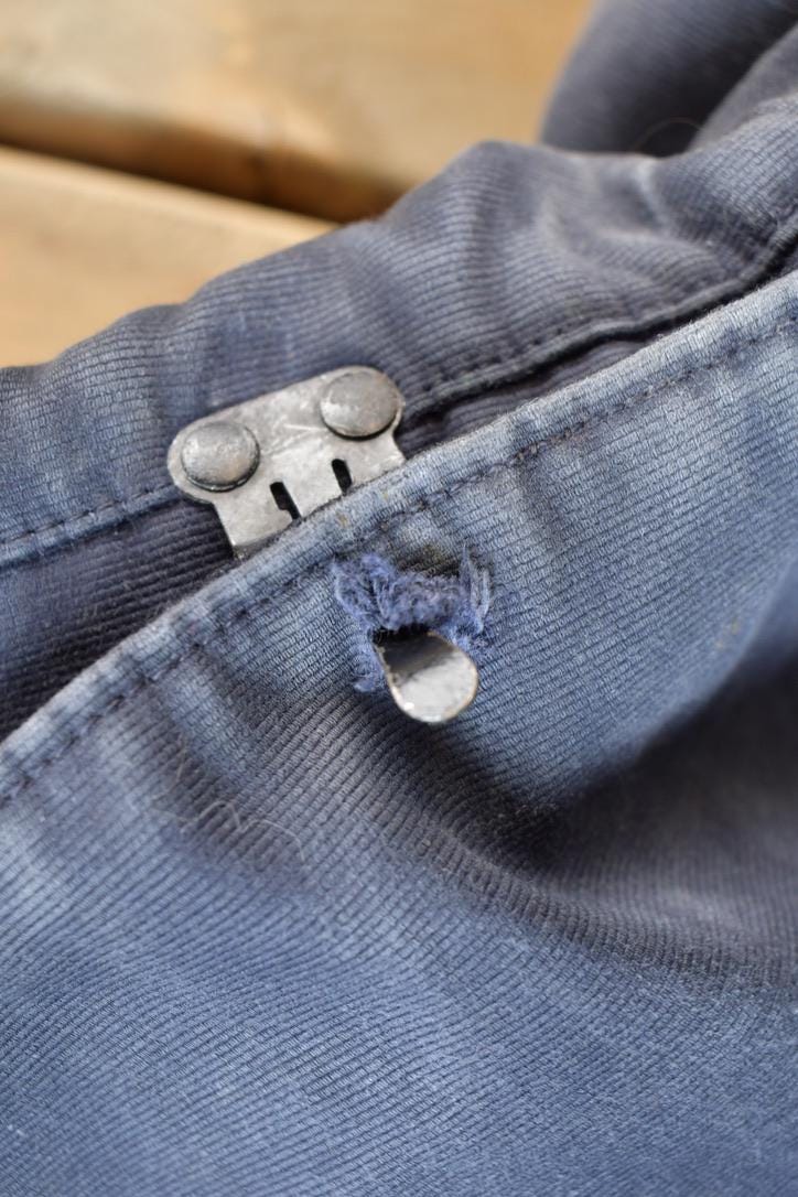 Vintage 1940s N Deck Bib Overalls WWII Blue