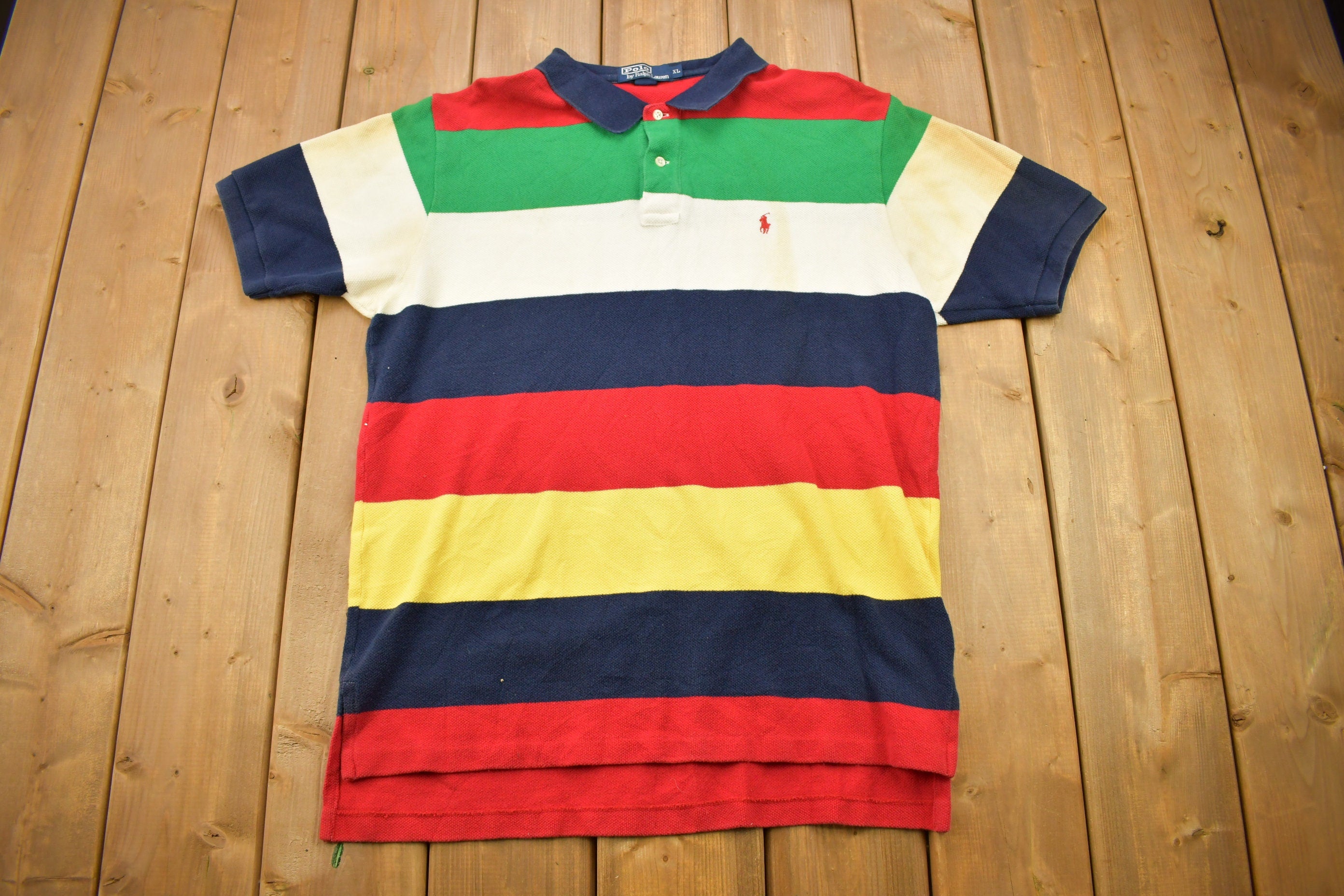 Vintage 1990s Polo Ralph Lauren Striped Polo Shirt