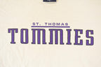 Vintage 1990s Thrashed Jansport St Thomas Tommies Graphic Print Crewneck Shirt Mens L  Made In USA  90's Destination Sweater