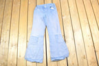 Vintage 1960s Bell Bottom Denim Hippie Festival Jeans Size 26 x 28 Made In USA