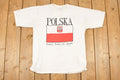 Vintage 1990s Polska Big Flag Graphic Print Souvenir T-Shirt Men's M