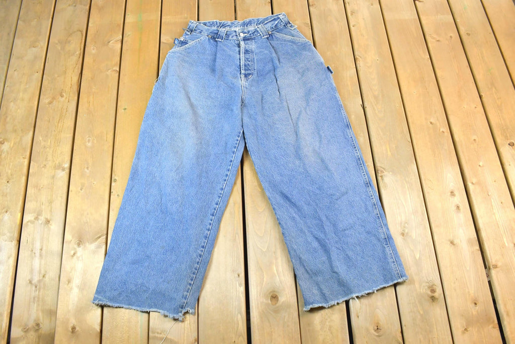 Vintage 1990s Kikwear American Made Wide Leg Denim Jeans Size 30x28