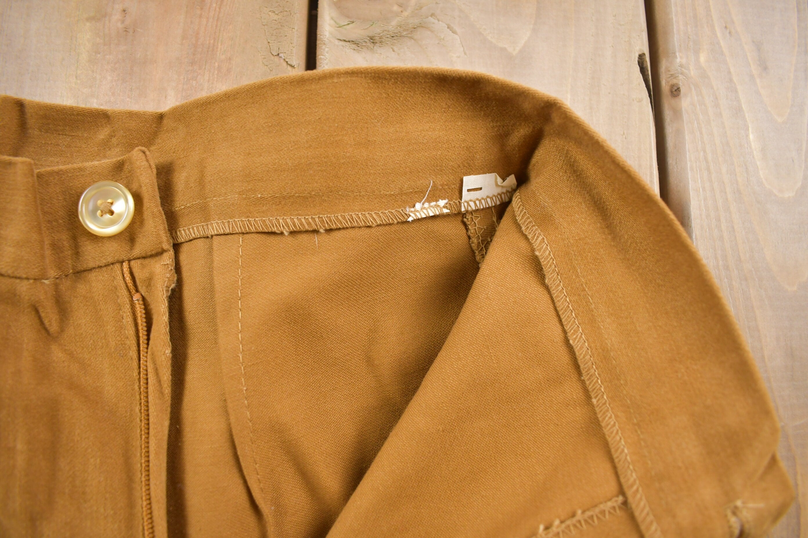 Vintage 1970s Wool Bell Bottom Pants Size 24 x 31